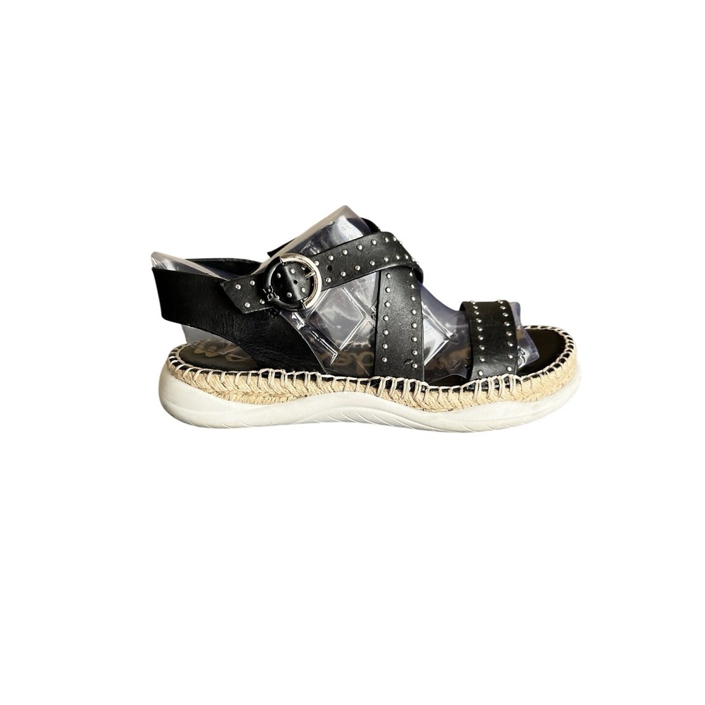 Sam Edelman Women's Strappy Black Leather Studded Sandel Janette 7.5